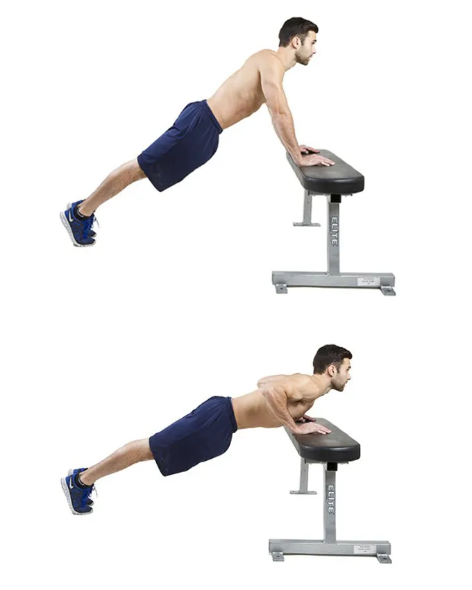Tập chống đẩy trên bục
